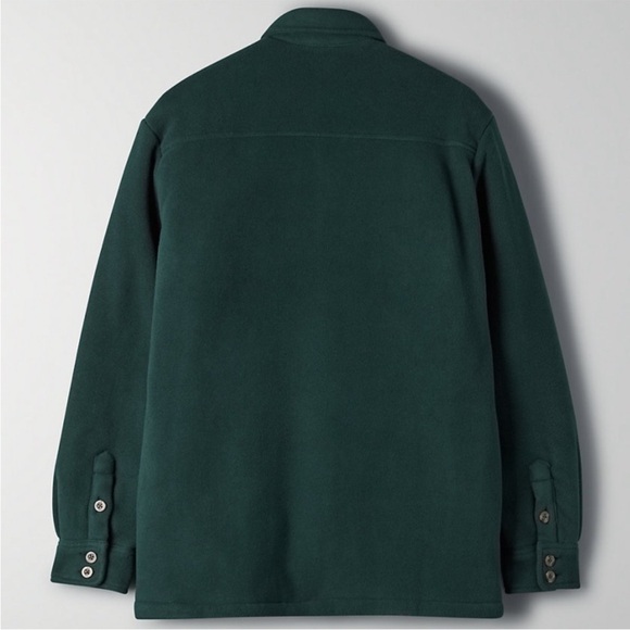 Aritzia TNA scarab dark green Virgil polar padded shirt jacket sz 2 preloved - Picture 7 of 13
